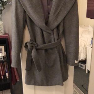 Calvin Klein Wrap coat grey size 6.
